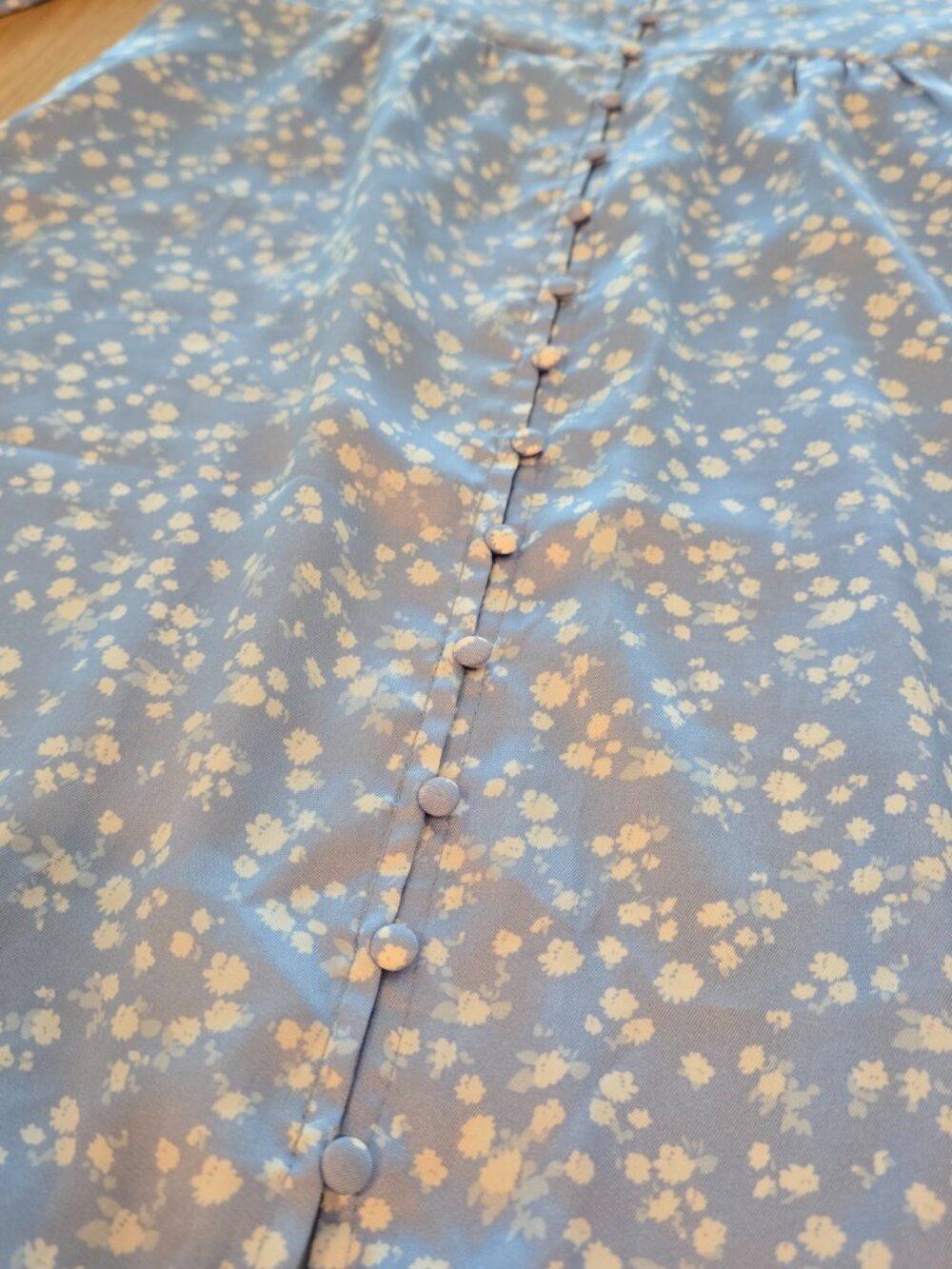 Neo Noir 'Olana' Cloud Flower Dress in light blue, size EU 38 / US 8 - Picture 5 of 7